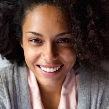 Beautiful African American Women smiles friendly