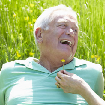 Senior men Relaxing In Summer