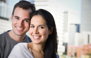 couple in love smiling